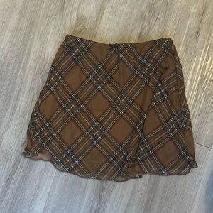 Cute plaid mini skirt